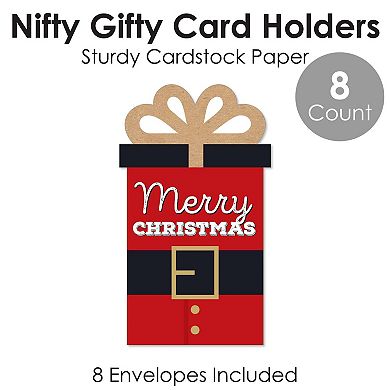 Big Dot Of Happiness Jolly Santa Claus Christmas - Money & Gift Card Nifty Gifty Holders 8 Ct