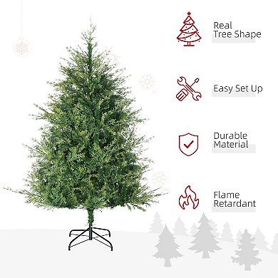 6ft Tall Artificial Christmas Tree Holiday Décor With 700 Branches Steel Base