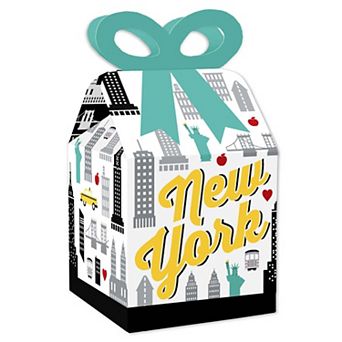 Big Dot Of Happiness Nyc Cityscape Square Favor Gift Box New York City Party Bow Boxes 12 ct