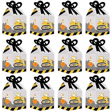 Big Dot Of Happiness Dig It Construction Party Zone Square Favor Gift Boxes Bow Boxes 12 Ct
