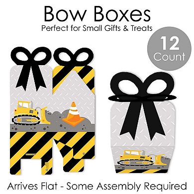 Big Dot Of Happiness Dig It Construction Party Zone Square Favor Gift Boxes Bow Boxes 12 Ct