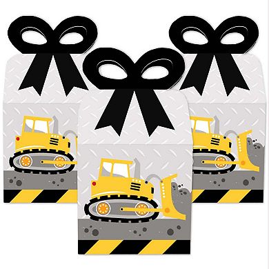 Big Dot Of Happiness Dig It Construction Party Zone Square Favor Gift Boxes Bow Boxes 12 Ct