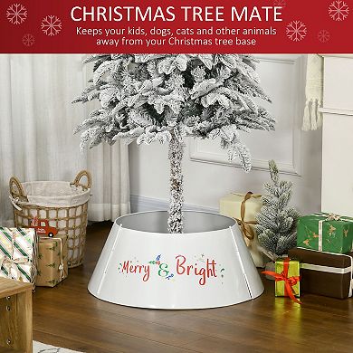 Christmas Tree Collar 26 Inch Metal Tree Ring Xmas Tree Skirt Decoration White