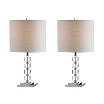 Barnard Led Crystal/metal Table Lamp (set Of 2)
