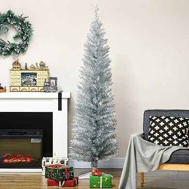 Artificial Christmas Tree 6' Indoor Realistic Holiday Decoration, Silver