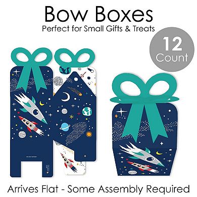 Big Dot Of Happiness Blast Off To Outer Space Square Favor Gift Rocket Ship Bow Boxes 12 Ct