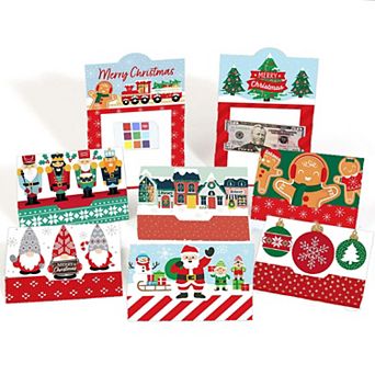 Big Dot Of Happiness Merry Christmas Cards - Assorted Holiday Money & Gift Card Holders 8 ct
