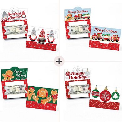 Big Dot Of Happiness Merry Christmas Cards - Assorted Holiday Money & Gift Card Holders 8 Ct