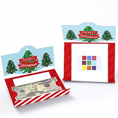 Big Dot Of Happiness Snowy Christmas Trees Classic Holiday Party Money Gift Card Holders 8 Ct