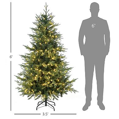 6ft Tall Prelit Artificial Christmas Tree Holiday Décor With 2328 Branches
