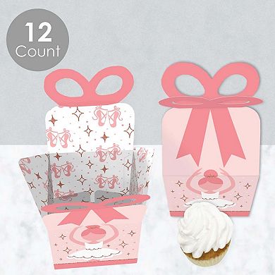 Big Dot Of Happiness Tutu Cute Ballerina - Square Favor Gift Boxes - Ballet Bow Boxes - 12 Ct