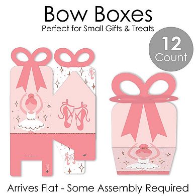 Big Dot Of Happiness Tutu Cute Ballerina - Square Favor Gift Boxes - Ballet Bow Boxes - 12 Ct