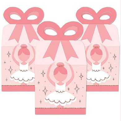 Big Dot Of Happiness Tutu Cute Ballerina - Square Favor Gift Boxes - Ballet Bow Boxes - 12 Ct