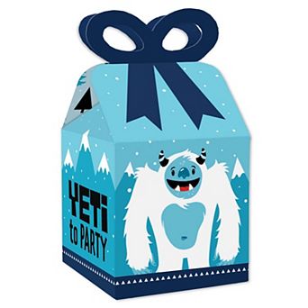 Big Dot Of Happiness Yeti To Party Square Favor Gift Boxes Abominable Snowman Bow Boxes 12 ct