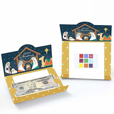 Big Dot Of Happiness Holy Nativity Scene Religious Christmas - Money & Gift Card Holders 8 Ct