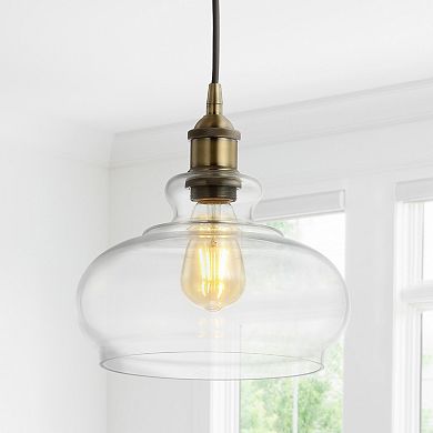 Wyatt Adjustable Drop Pharmacy Metal/glass Led Pendant