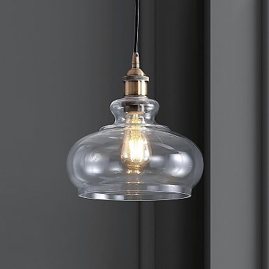 Wyatt Adjustable Drop Pharmacy Metal/glass Led Pendant