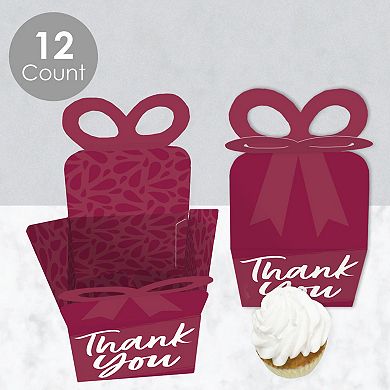 Big Dot Of Happiness Burgundy Elegantly Simple Favor Gift Guest Party Favors Bow Boxes 12 Ct