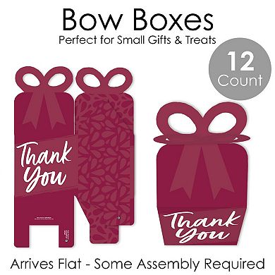 Big Dot Of Happiness Burgundy Elegantly Simple Favor Gift Guest Party Favors Bow Boxes 12 Ct