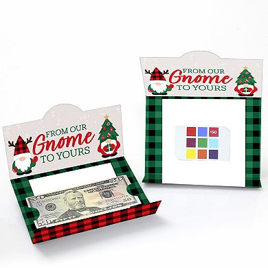 Big Dot Of Happiness Red And Green Holiday Gnomes Christmas Money & Gift Card Holders 8 Ct