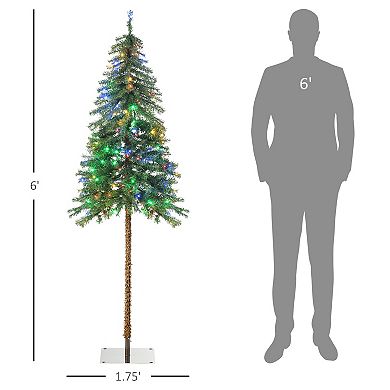 6ft Tall Prelit Pencil Artificial Christmas Tree Holiday Décor W/ 442 Branches