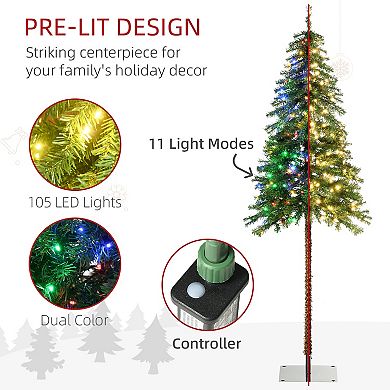 6ft Tall Prelit Pencil Artificial Christmas Tree Holiday Décor W/ 442 Branches