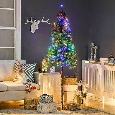 6ft Tall Prelit Pencil Artificial Christmas Tree Holiday Décor W/ 442 Branches