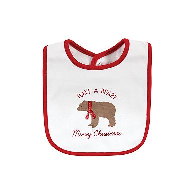 Unisex Baby Cotton Bib And Sock Set, Moose Be Christmas, One Size