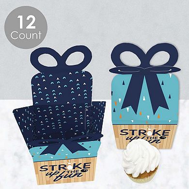 Big Dot Of Happiness Strike Up The Fun - Bowling - Square Favor Gift Boxes - Bow Boxes 12 Ct