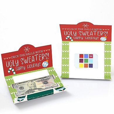 Big Dot Of Happiness Colorful Christmas Sweaters Holiday Money And Gift Card Holders 8 Ct