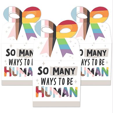 Big Dot Of Happiness So Many Ways To Be Human Square Pride Party Bow Boxes 12 Ct