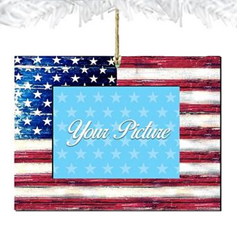 American Flag Picture Frame Ornaments Ornament For Photo American Christmas Decor