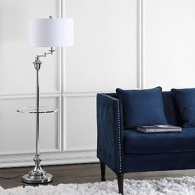 Cora Metal/glass Led Side Table And Floor Lamp