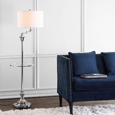 Cora Metal/glass Led Side Table And Floor Lamp