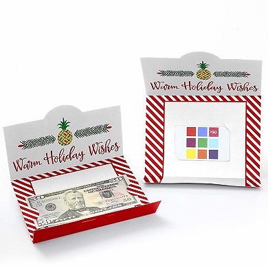 Big Dot Of Happiness Flamingle Bells Tropical Christmas Party Money & Gift Card Holders 8 Ct
