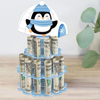 Big Dot Of Happiness Winter Penguins - Diy Holiday And Christmas Party Money Holder Gift - Cash Cake