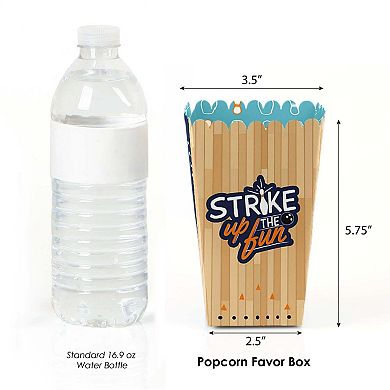 Big Dot Of Happiness Strike Up The Fun - Bowling - Party Favor Popcorn Treat Boxes - 12 Ct