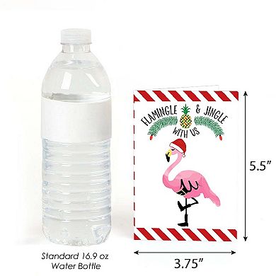 Big Dot Of Happiness Flamingle Bells Fill-in Tropical Flamingo Christmas Party Invites 8 Ct