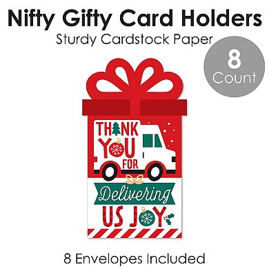 Big Dot Of Happiness Christmas Delivery Drivers Appreciation Nifty Gifty Card Holders 8 Ct
