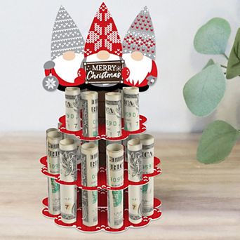 Big Dot Of Happiness Christmas Gnomes - Diy Holiday Party Money Holder Gift - Cash Cake