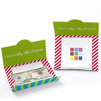 Big Dot Of Happiness Holly Jolly Penguin - Holiday & Christmas Money & Gift Card Holders 8 Ct