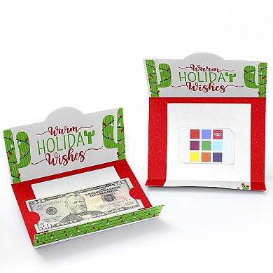 Big Dot Of Happiness Merry Cactus - Christmas Cactus Party Money & Gift Card Holders - 8 Ct
