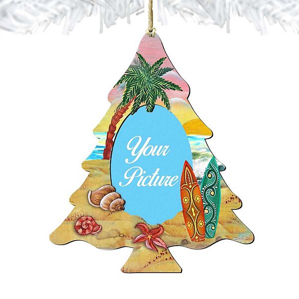 Coastal Christmas Tree Picture Frame Ornaments Ornament For Photo