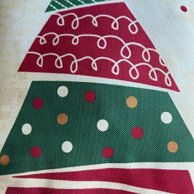 Abstract Christmas Tree Pattern Pillow Cover, Holiday Decorating