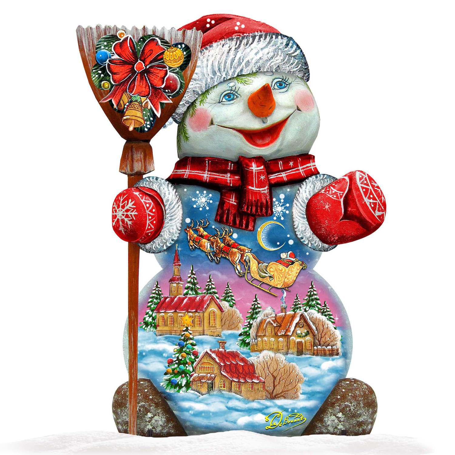 Snowman Family Outdoor Decor by G. Debrekht - Christmas Santa Snowman Decor  - 8611057F