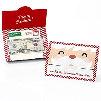 Big Dot Of Happiness Jolly Santa Claus - Holiday & Christmas Money & Gift Card Holders - 8 ct