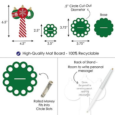 Big Dot Of Happiness Ornaments - Diy Holiday And Christmas Party Money Holder Gift - Cash Cake