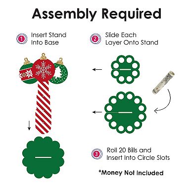 Big Dot Of Happiness Ornaments - Diy Holiday And Christmas Party Money Holder Gift - Cash Cake