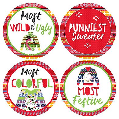 Big Dot Of Happiness Wild & Ugly Sweater Contest Awards Christmas Name ...