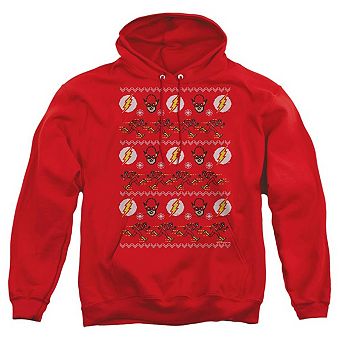 Dc Comics Flash The Flash Ugly Christmas Sweater Adult Pull Over Hoodie